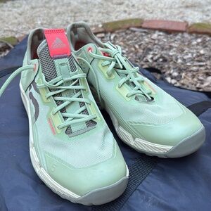 Adidas Mint Green Athletic Shoes with Pink Highlights